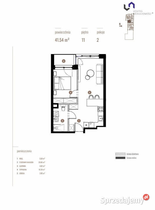 sprzedaży mieszkania Katowice 4154m2 2 pokoje
