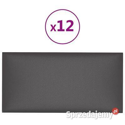 vidaXL Panele ścienne 12 szare 30x15 sztuczna Wieszaki ścienne Warszawa
