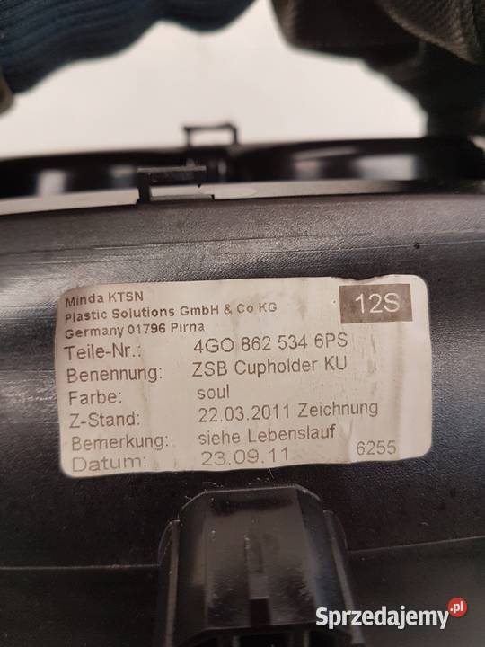 UCHWYT SCHOWEK NA KUBKI AUDI A6 C7 4G0862534 osobowe