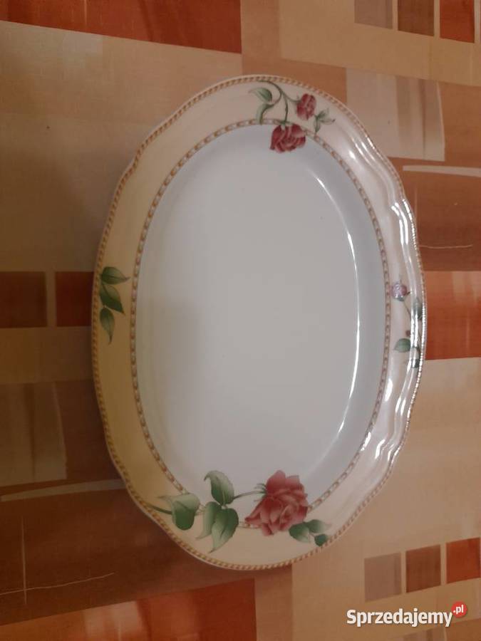 Półmisek porcelanowy z ładnymi zdobieniami Rudnik nad Sanem