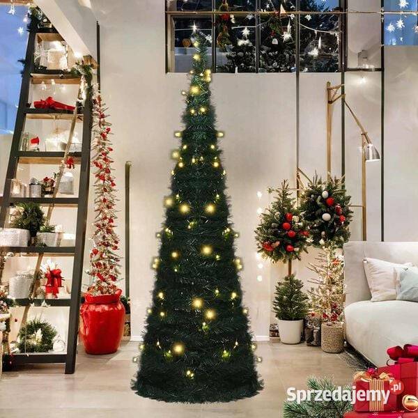 vidaXL Sztuczna choinka z girlandy z lampkami Boże Narodzenie Warszawa