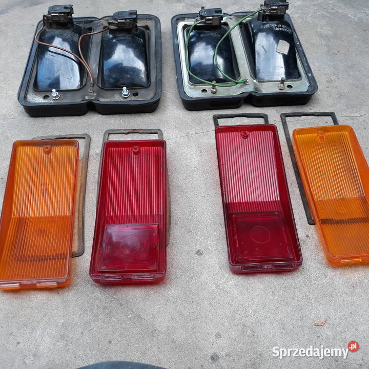 Różne lampy klosze przyczepa auto tylne PRL Leszno