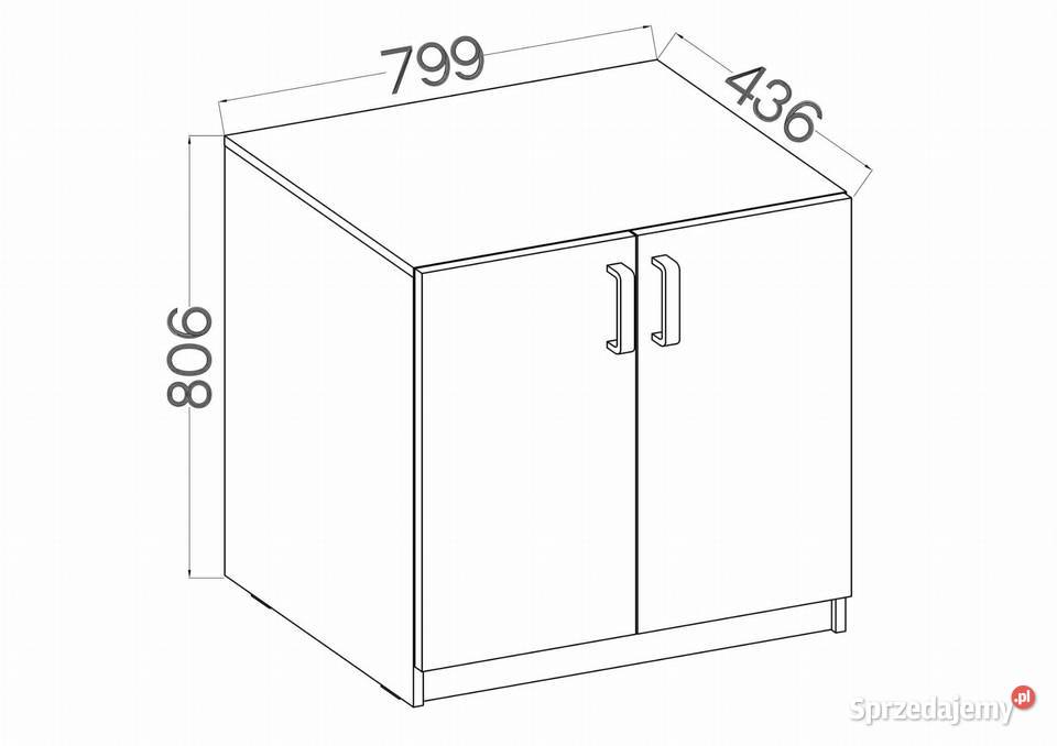 Szafka biurowa Komoda Malta 799 szybka wysyłka 4 80.6cm Komody Tarnowskie Góry