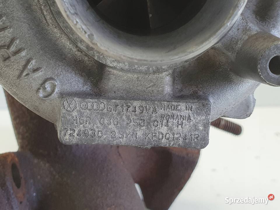 TURBOSPRĘŻARKA VW Golf V 20 TDI turbo 03G253014H Rudka