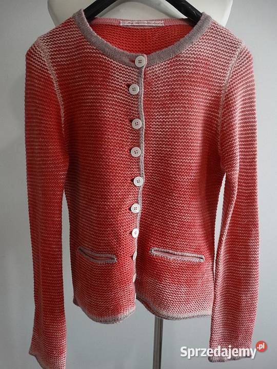 Sweter Kardigan Kaszmirowy 100 Kaszmir Koralowy podlaskie sprzedam