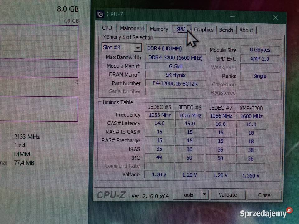 GSkill TridentZ RGB LED bez obudowy DDR4 8GB Pamięci Bydgoszcz sprzedam