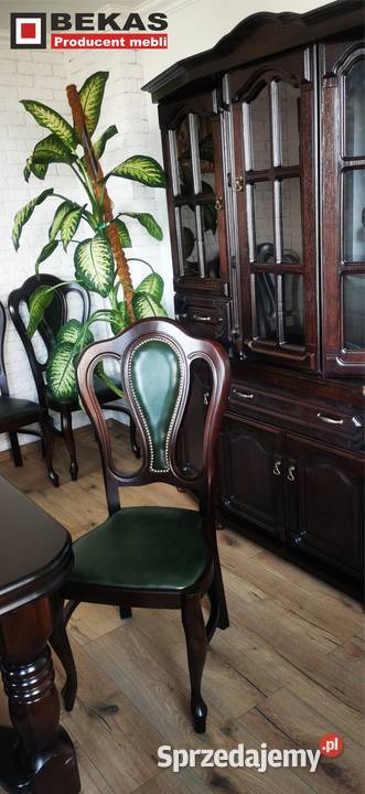 Zestaw Salon Witryna 180 Stół S23 Dąb Krzeseła Rzeszów