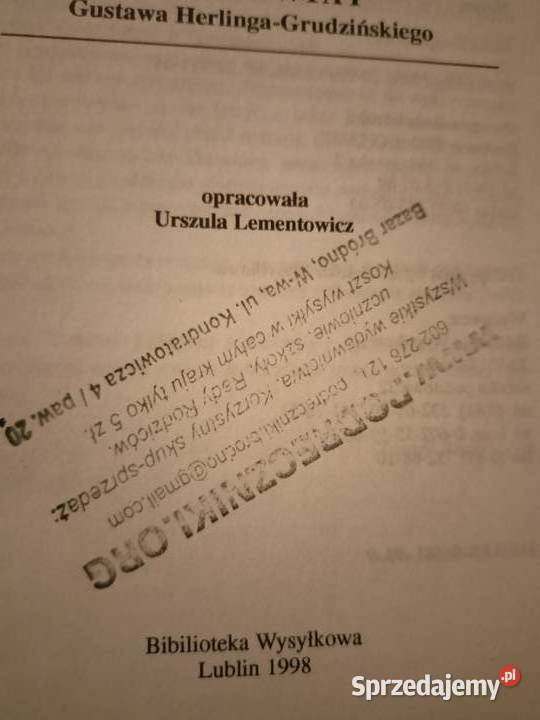 Inny świat Grudziński pierwsze wydanie analizy