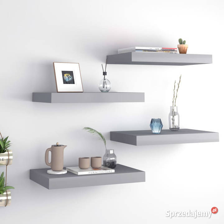 Półki ścienne 4 szare 40x23x38 MDF WM323849 Warszawa