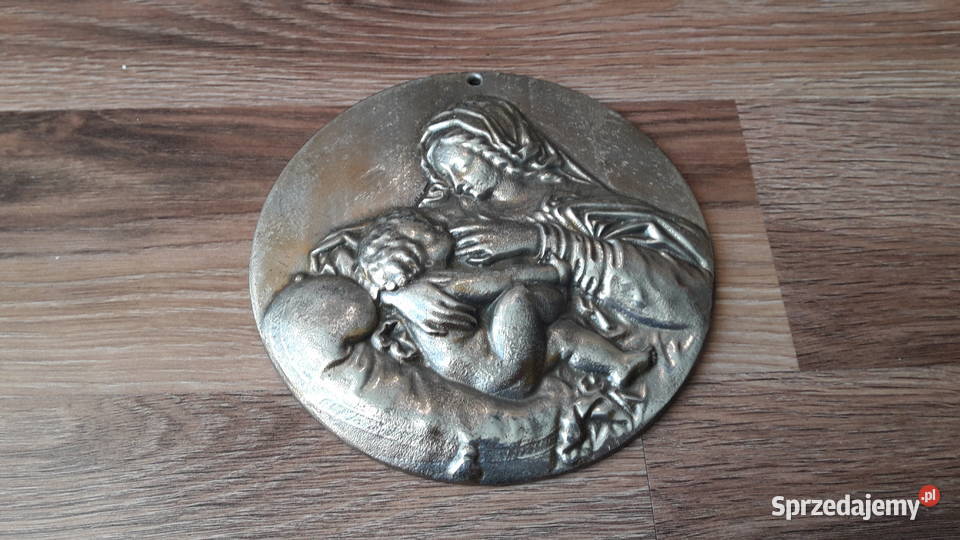 Stara plakieta Matka Boska z dzieciątkiem pomorskie Gdynia
