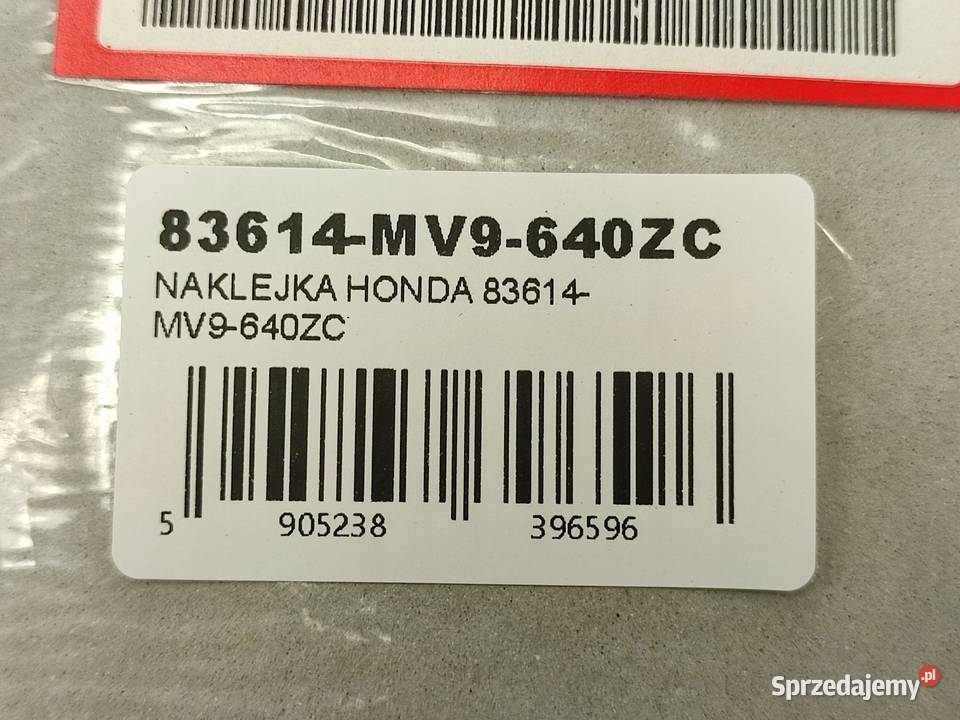 NAKLEJKA CBR PRAWA ZADUPEK HONDA CBR600F