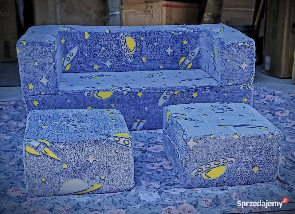Sofa Dziecięca Składana 4 100x100x20 Z Klocków