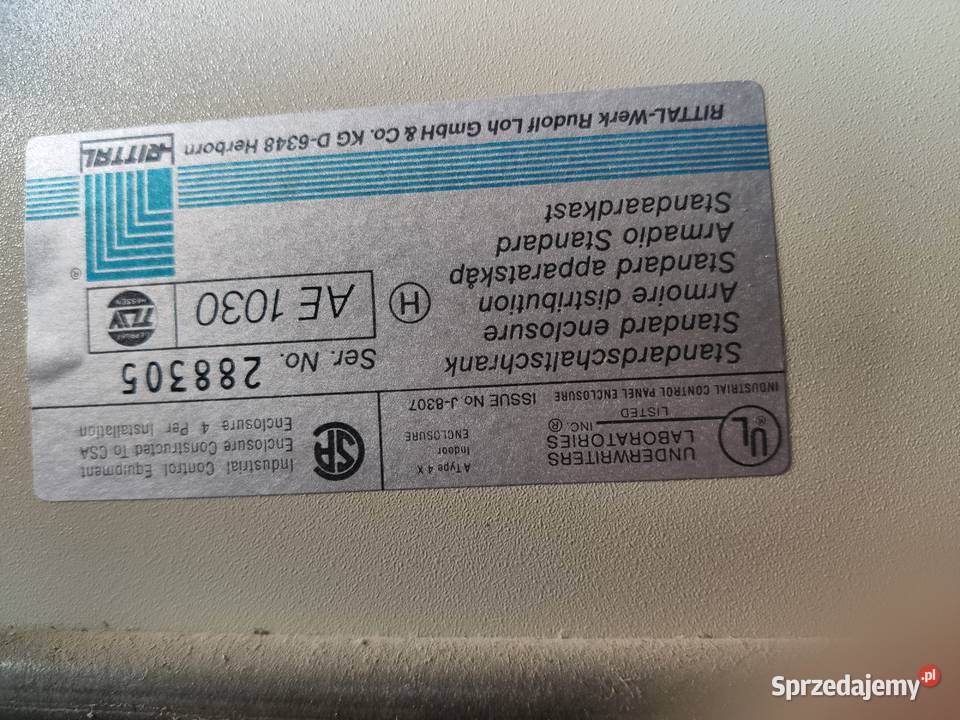 Szafa sterownicza standardowa RITTAL AE1030 z Giby