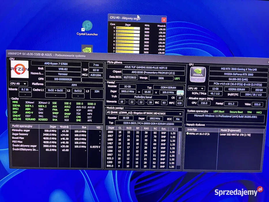 Komputer gamingowy ryzen 7 5700x rtx 3060 msi Rzeszów