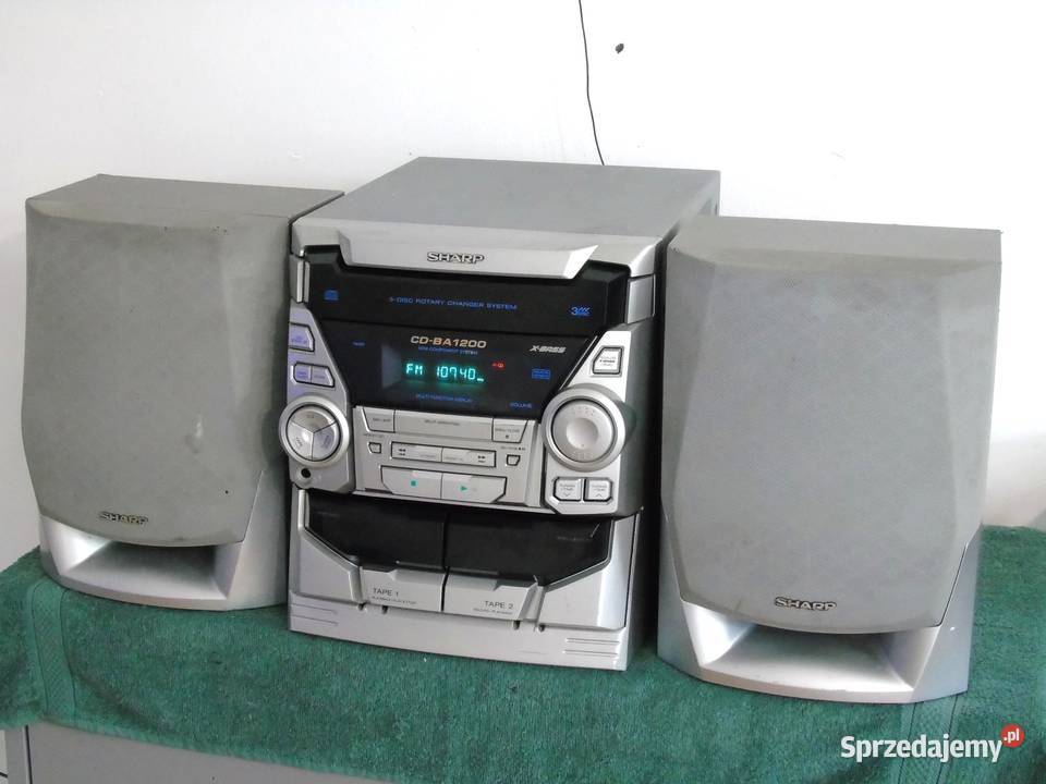 Japońska wieża SHARP kolumny Radio CD mocna Jasło