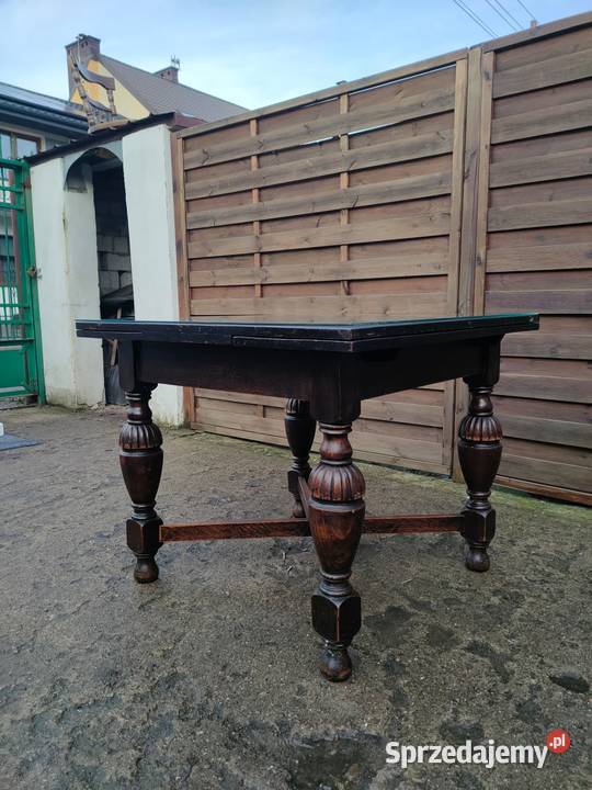 Stół rozkładany eklektyczny drewniany unikat Warszawa