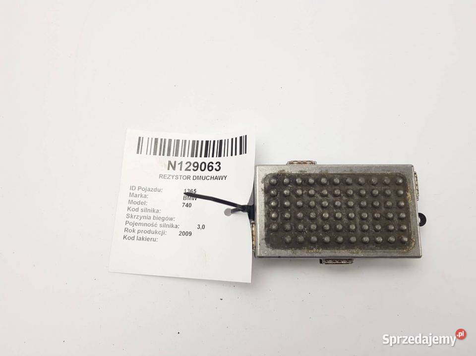 REZYSTOR DMUCHAWY 9203323 BMW F01 740 Lipno