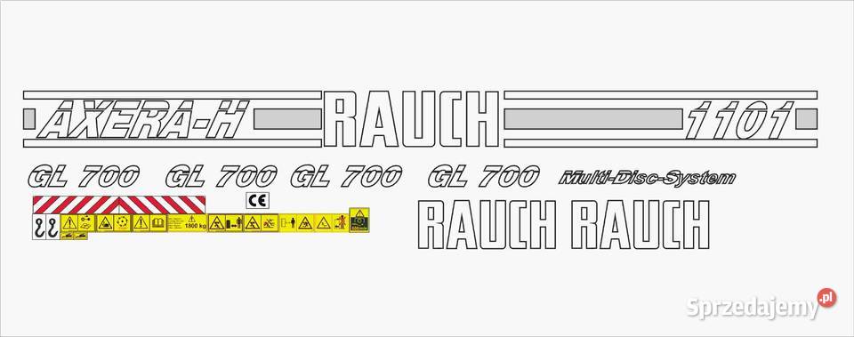 Naklejki RAUCH Axera 1101 mocny klej odporne Pleszew sprzedam