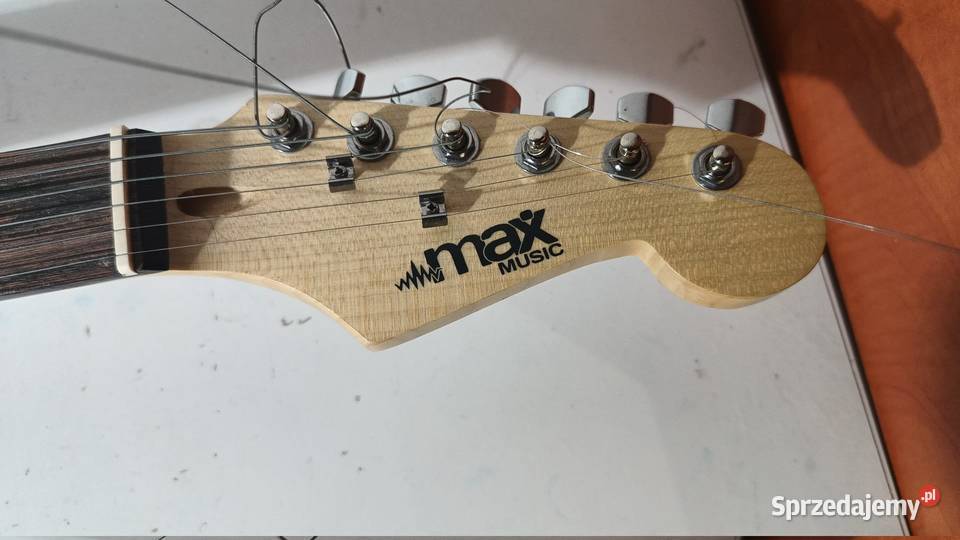 Zestaw Gitara elektryczna MaxMusic wzmacniacz Katowice sprzedam