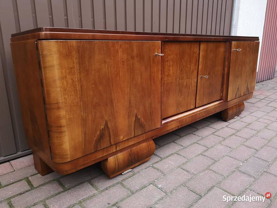 Komoda Niska ARTDECO RTV Orzech 186 Stara Antyk Swarzędz