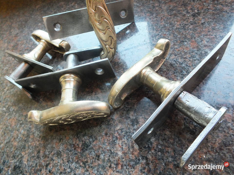 Stare klamki okienneokoło 1930 piękne 5 Antyki Bielawa sprzedam