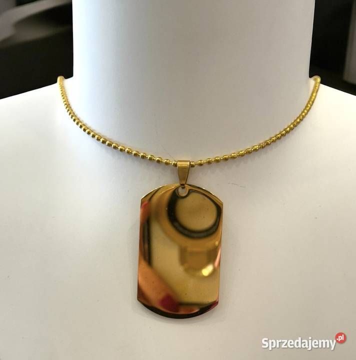 Naszyjnik Męski Z Nieśmiertelnikiem stal wielkopolskie Wolsztyn