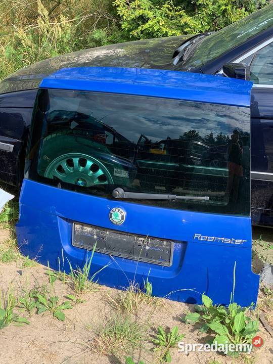 Klapa tył SKODA ROOMSTER kompletna niebieska Margonin