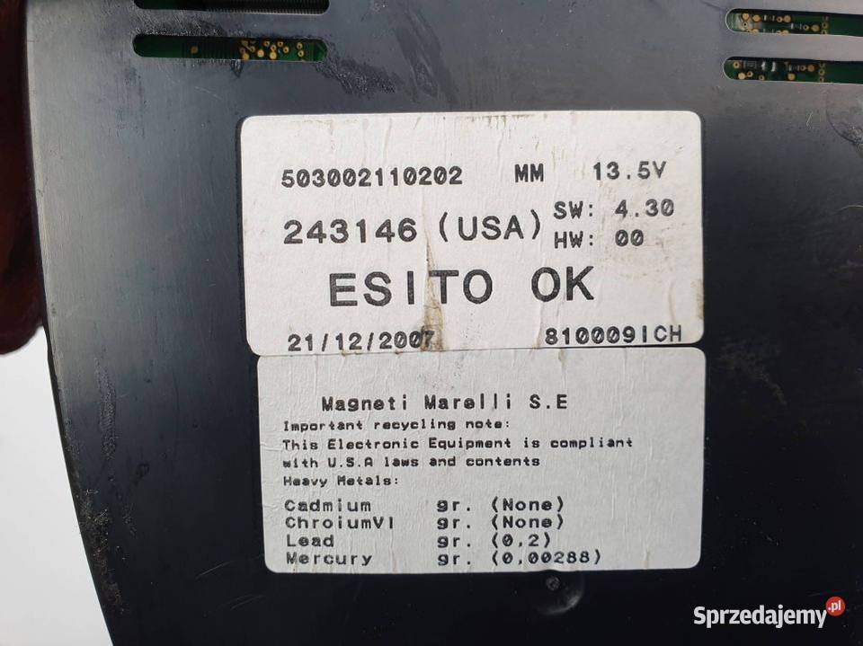 LICZNIK ZEGAR MASERATI GRANTURISMO MC Sport Line Lipno