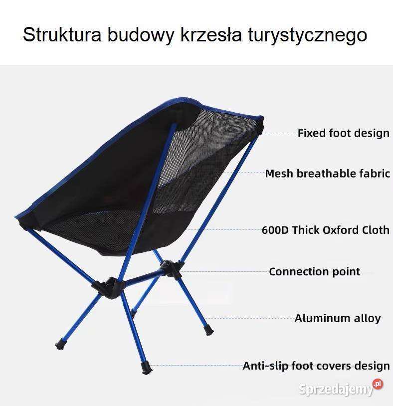 Krzesło Kempingowe Składane Ultralekkie Udźwig Sieradz