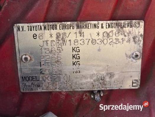 Toyota Yaris I sprzedaż syndyka immobilizer Szczecin sprzedam