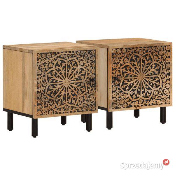 Szafki nocne 2 40x33x46 lite drewno mango358209
