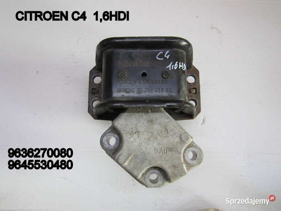 PODUSKA SILNIKA CITROEN C4 16HDI 9645530480 łódzkie Mysłaków
