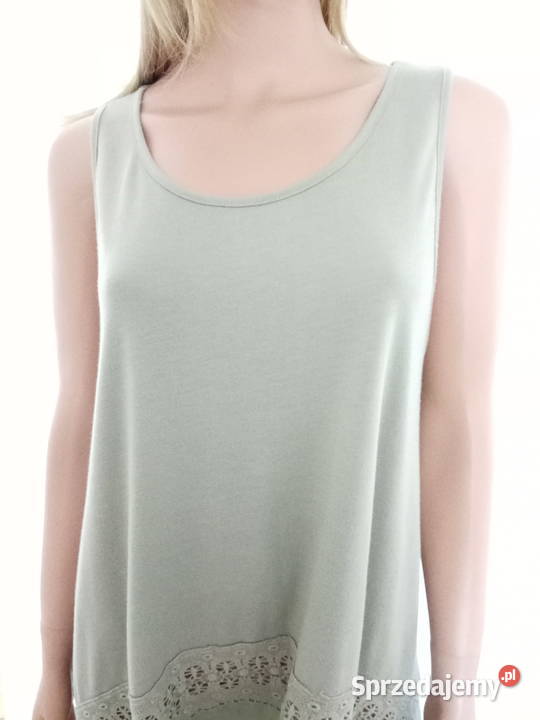 Bluzka tunika Rainbow khaki z koronką r 384042 śląskie Pszczyna