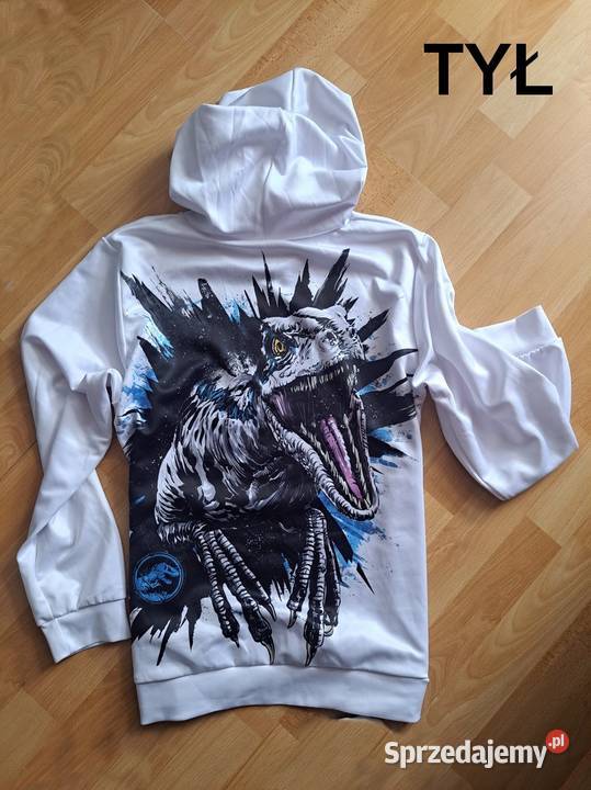 Bluza z dinozaur biała chłopięca 152158 Bluzy Kraków