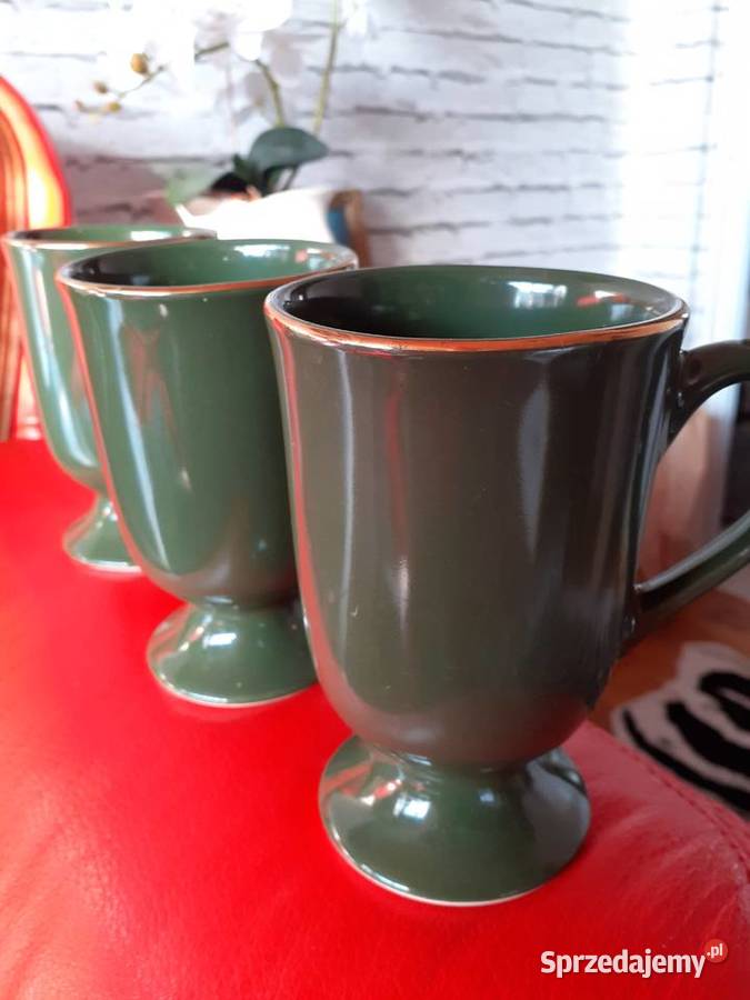 kubeczki porcelana ciemna zieleń Warszawa