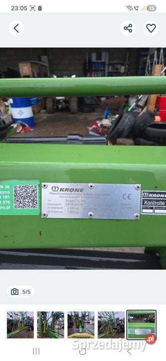 Zgrabiarka krone swadro tc 760 Maszyny rolnicze sprzedam
