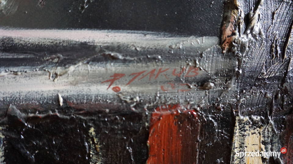 Obraz olejny dziewczyna przysypana pieniędzmi P Chylice