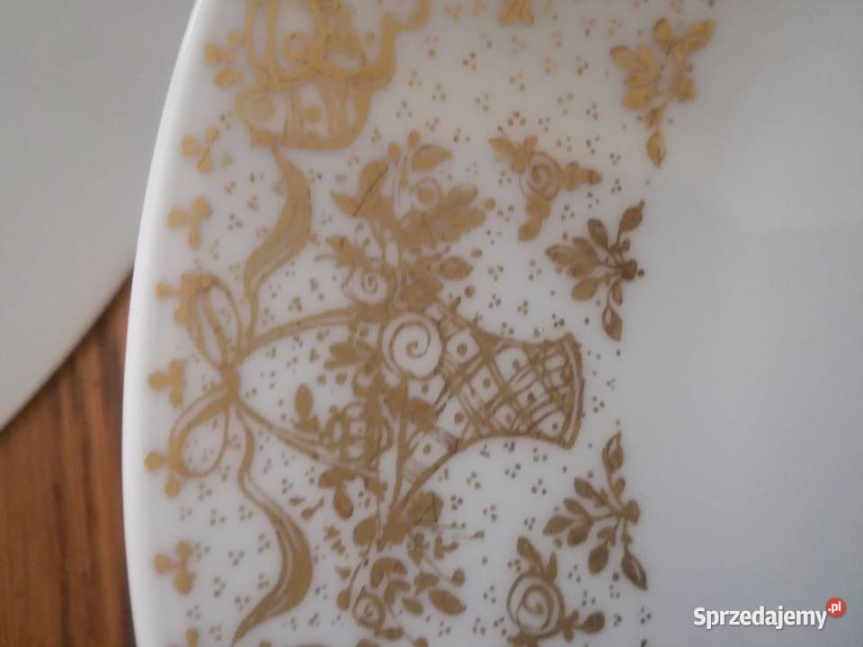 Rosenthal Piękne biało złote talerzyki vintage śląskie