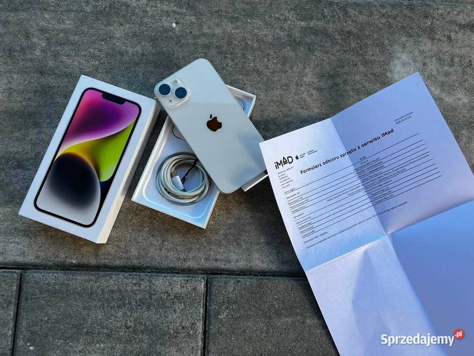 Nowy iPhone 14 biały Łańcut