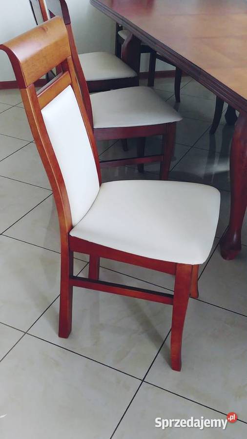 Stół drewniany plus 8 krzeseł Łask