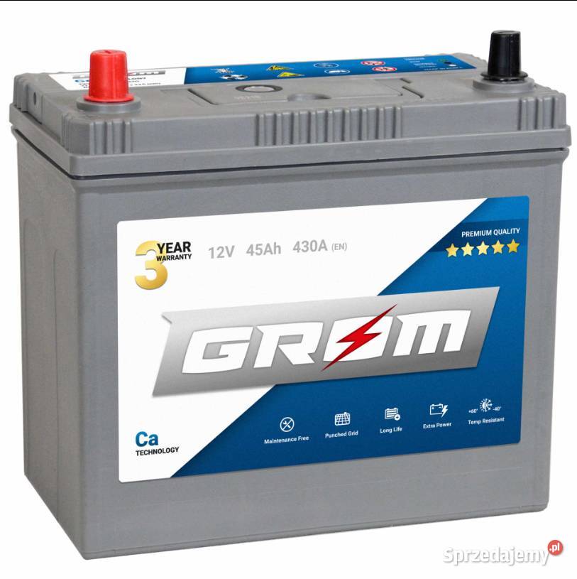 Akumulator Grom Premium 45Ah390A Japan osobowe Stalowa Wola