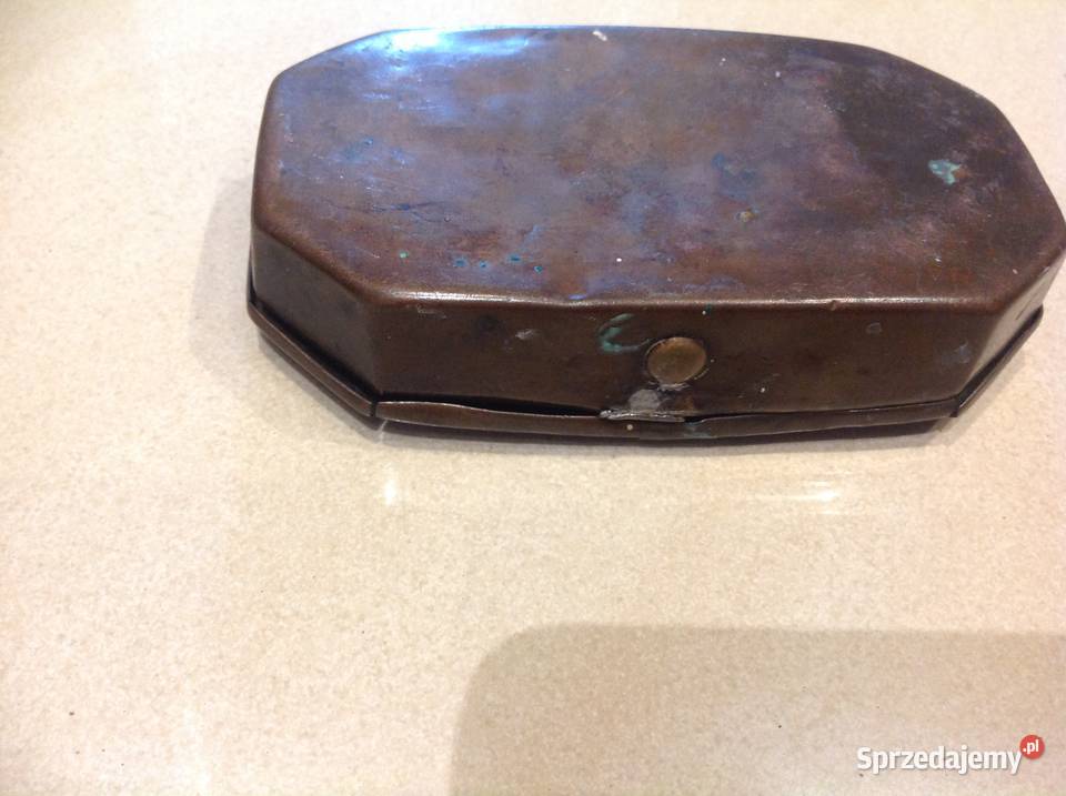 Stare Miedziane Pudełko Pojemnik Nowa Sól