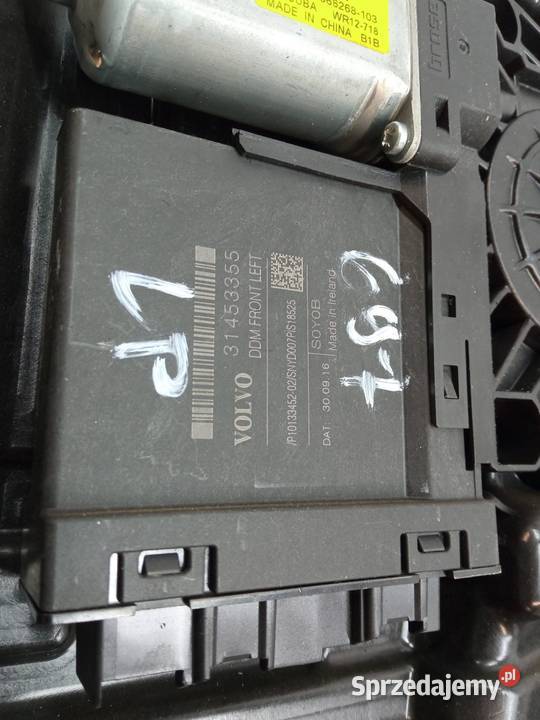 MECHANIZM SZYBY LEWY PRZÓD 31378592 Volvo S90 II