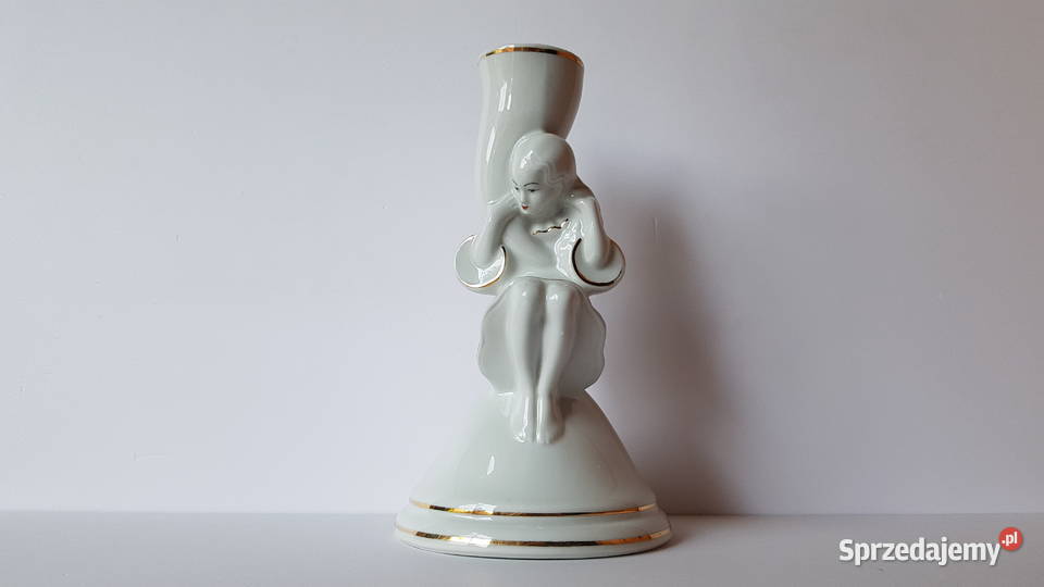 Lampa figurka Róg obfitości Ćmielów porcelana Dąbrowa Górnicza