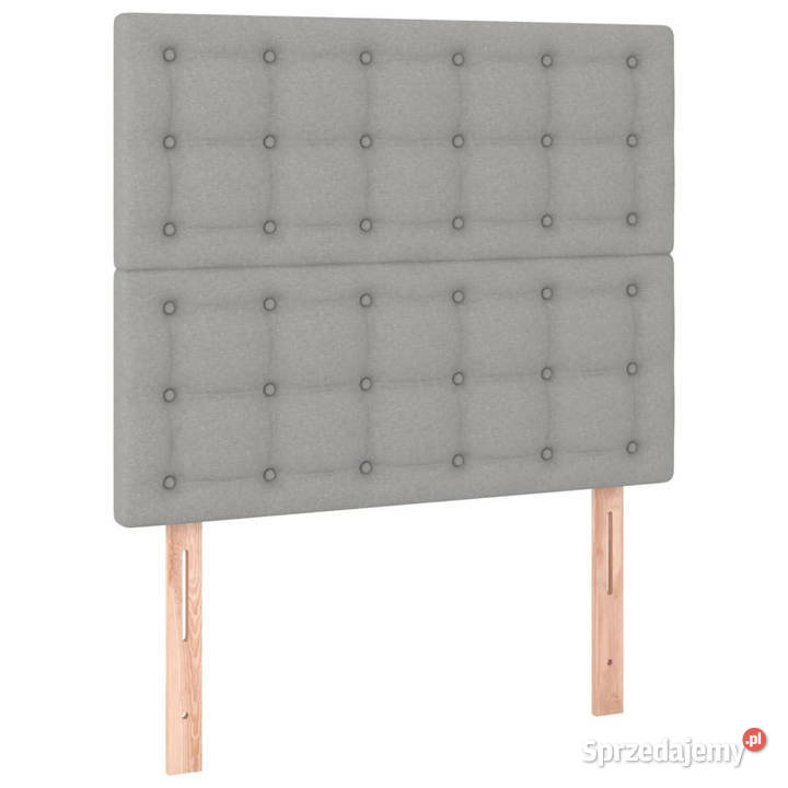 Zagłówek do łóżka z LED jasnoszary 100x5x118128