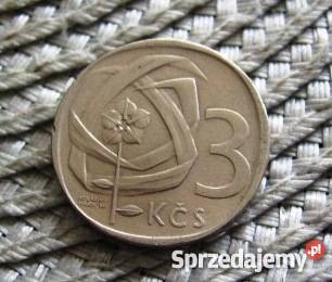 Czechosłowacja 3 Korony 7 Numizmatyka Kalisz