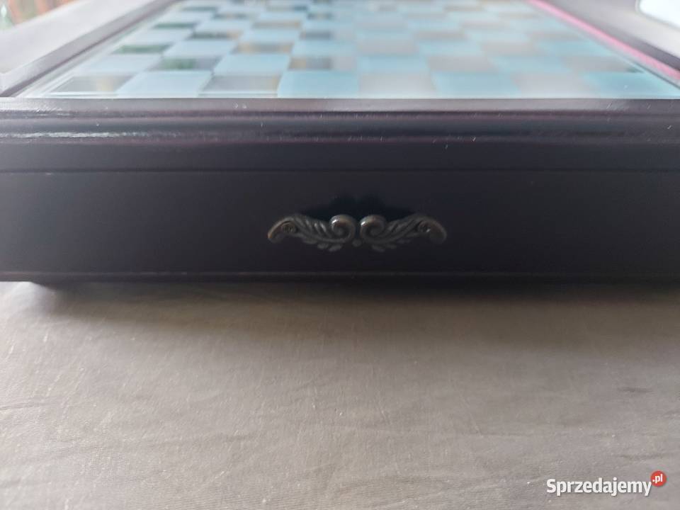 Unikatowe szklane szachy 21x21 Sosnowiec sprzedam