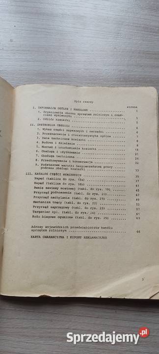 kosiarka konna k 14 instrukcja i katalog Kraśnik