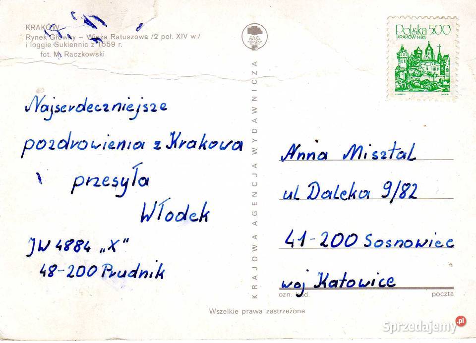 KRAKÓW RYNEK GŁÓWNY WIEŻA RATUSZOWA LOGGIE