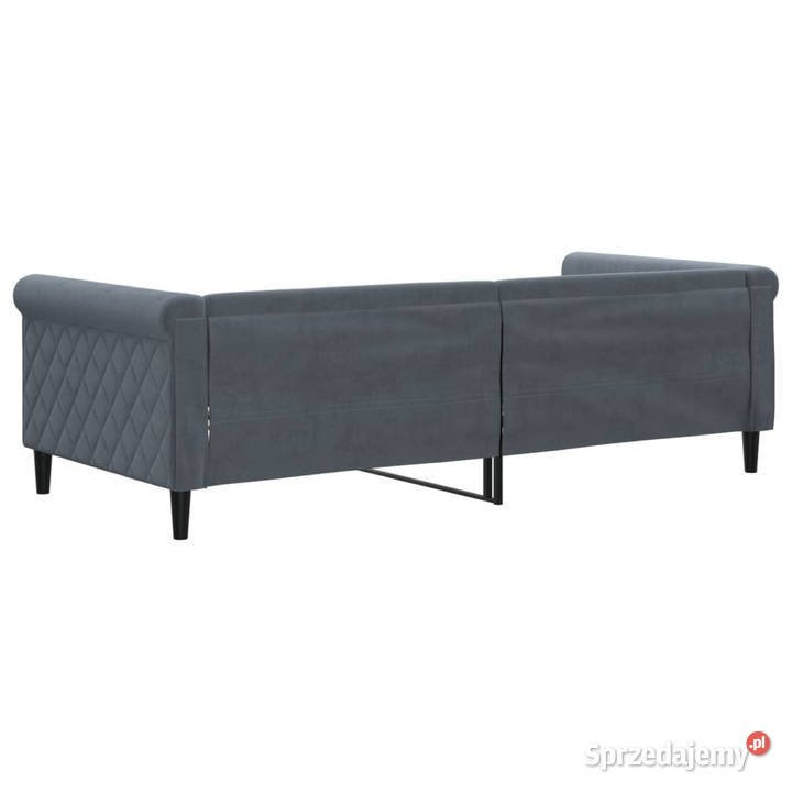 Sofa z funkcją spania ciemnoszara aksamit 90x200 Warszawa